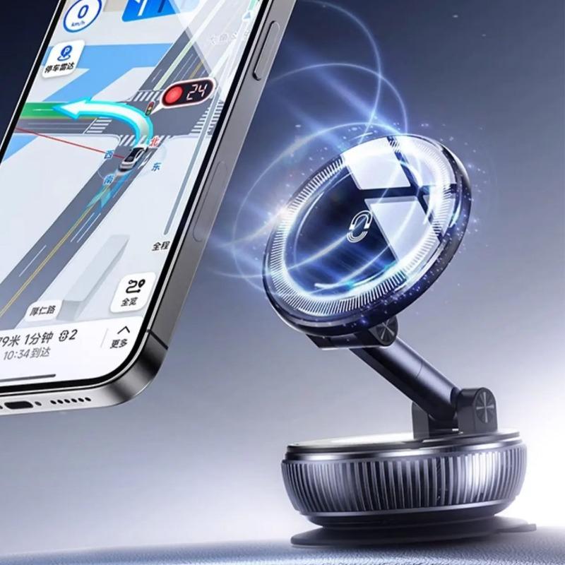 Desktop/Car Vacuum Suction Cup Cellphone Bracket Magnetic Phone Holder Stand For Magsafe iPhone 17~12 Pro Max For Gym/Mirror