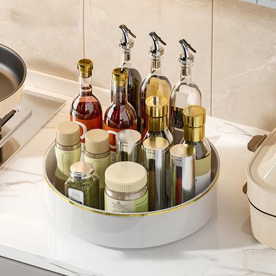 Simple Rotatable Seasoning Jar Organiser Multifunction Washable Storage Tool Home Storage Accessories