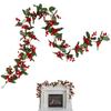 Artificial Hanging Plants Garland Plastic Red Berries Artificial Leaves For Christmas Home Wedding Table Party Garden Decoration