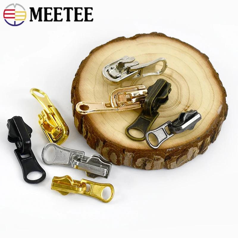 5/10/20Pcs Zipper Puller 3# 5# 8# Double Sided Rotary Zip Sliders Head Jacket Garment Decor Zippers Slider Sewing Accessories