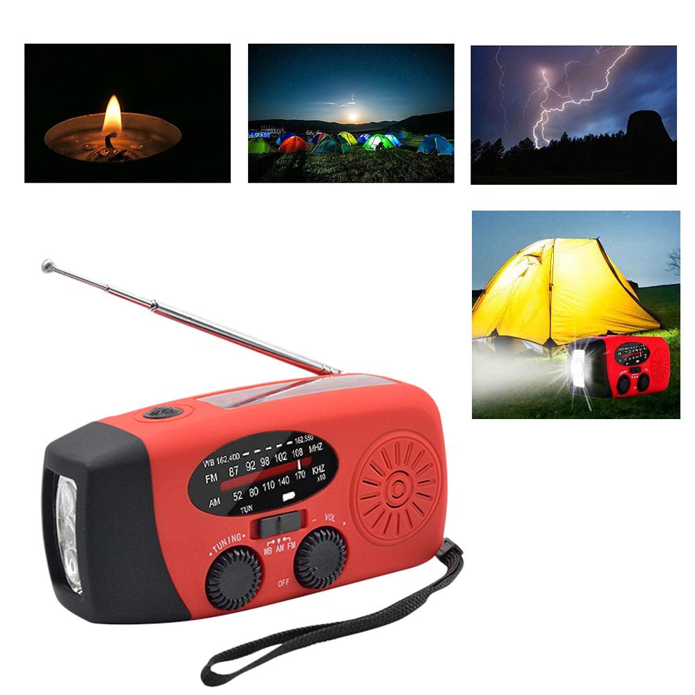 Emergency Hand Crank Radio with LED Flashlight for Emergency AM/FM NOAA Portable Weather Radio