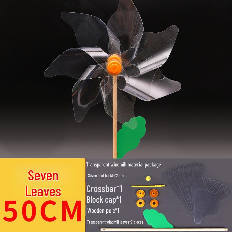 Large Transparent PVC Rotating Windmill - DIY Handmade for Children Outdoor Decoration