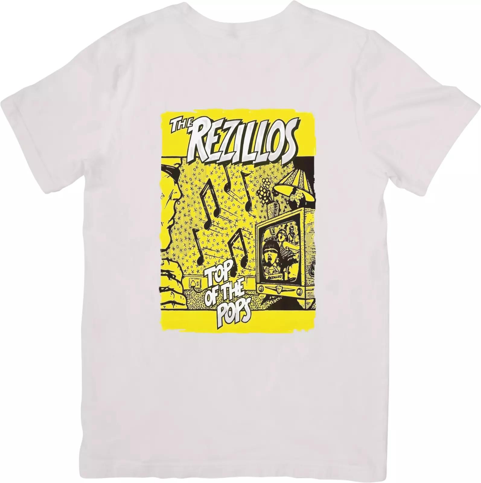 Мужская и женская футболка The Rezillos Music Унисекс Белая Хлопковая Качественная. L
