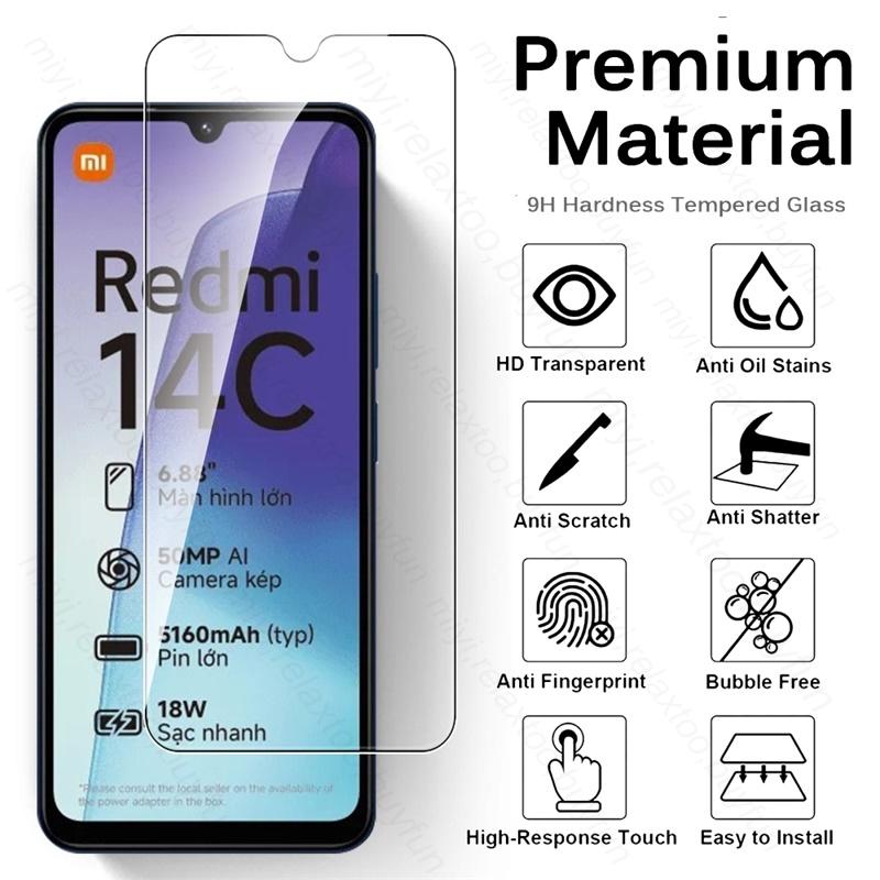 4 In 1 Tempered Glass Case For Redmi 14C 15C 4G 5G Camera Lens Screen Protector Readmi Redmy Redmi14C 14 C C14 Redmi15C 15 C C15