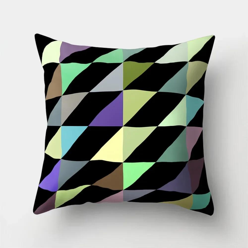 Sofa Pillowcase Home Cushion Cover Colorful Rainbow