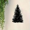 Vintage Metal Christmas Tree Wall Sculpture, Rustic Iron Holiday Art for Indoor Outdoor Living Room Entryway Patio Decor
