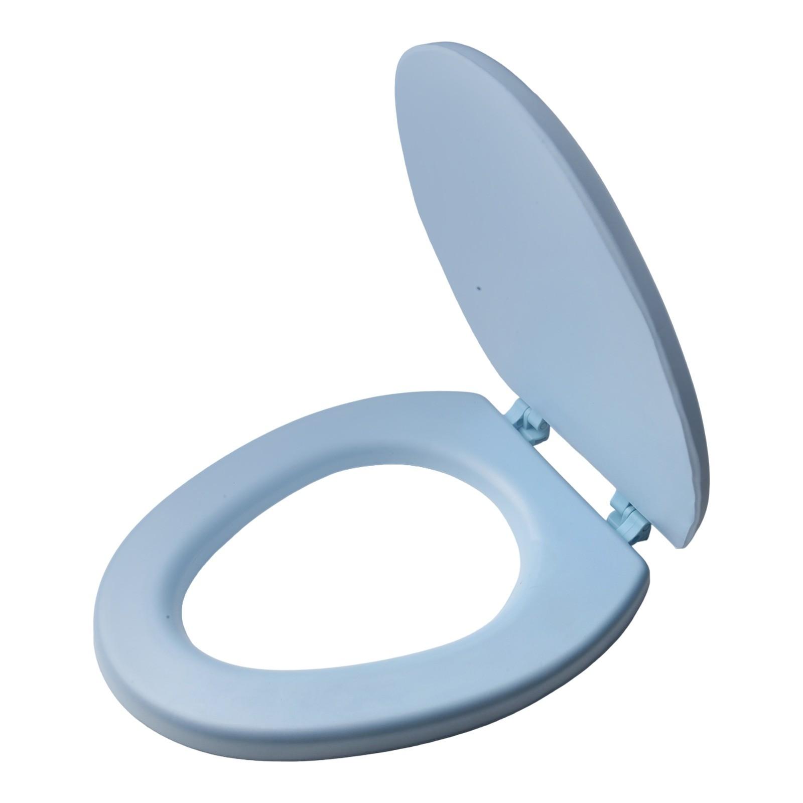 

Регулируемая мягкая накладка на сиденье унитаза Водонепроницаемая EVA-подушка для декора ванной комнаты Light blue V-shaped