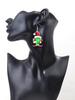 Creative Christmas Dwarf Acrylic Earrings for Women Funny Red Hat Big Beard Long Drop Earring Fashion Party Jewelry Gifts