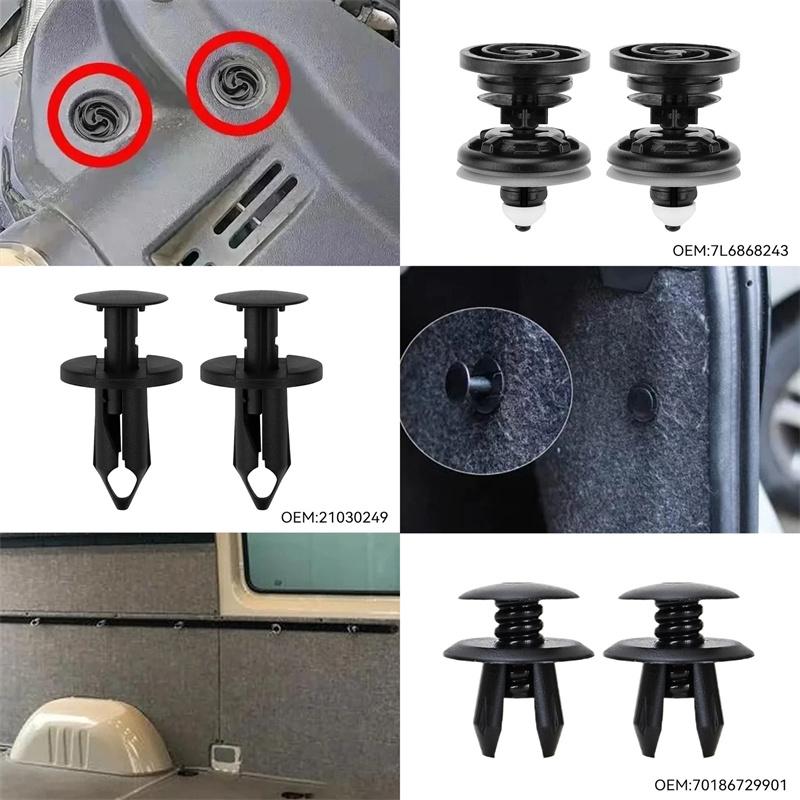 120X Vw Transporter T4 T5 T6 Automobilio Apdailos Pamušalo Spaustukai Buferio Laikiklis Automobilio Variklio Apatinės Dangos Tvirtinimo Elementas Plastikiniai Presuojami Kniedukai