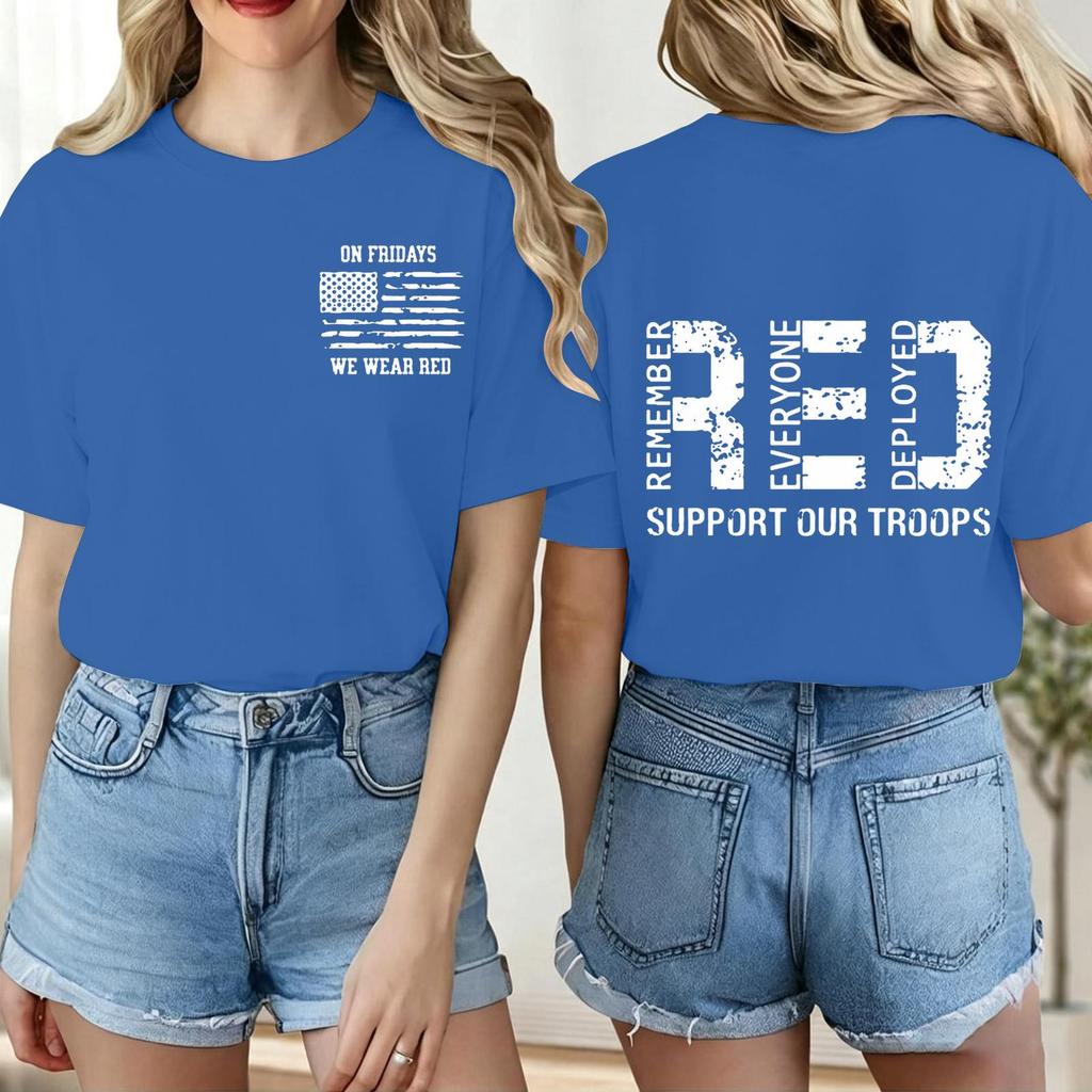 Women Casual Short Sleeve Crew Neck T Shirt Letter Print Loose Fit Lightweight Comfortable Daily Wear Top