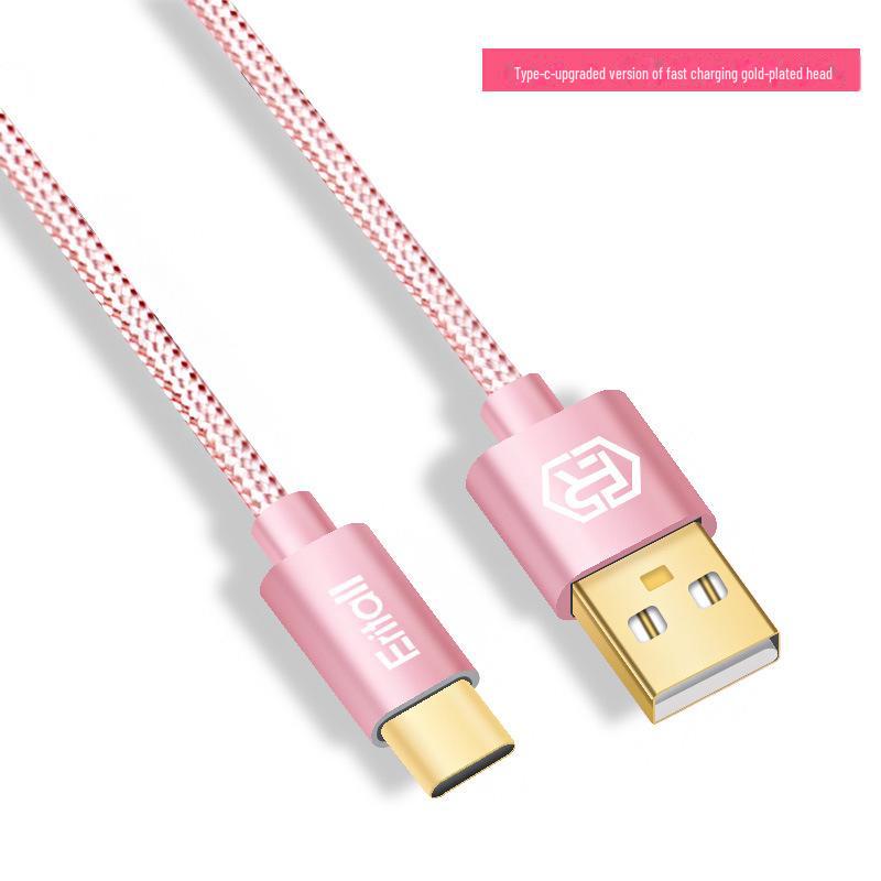 Apple, iPhone & Android Type-C Nylon Braided Charging Cable 2A