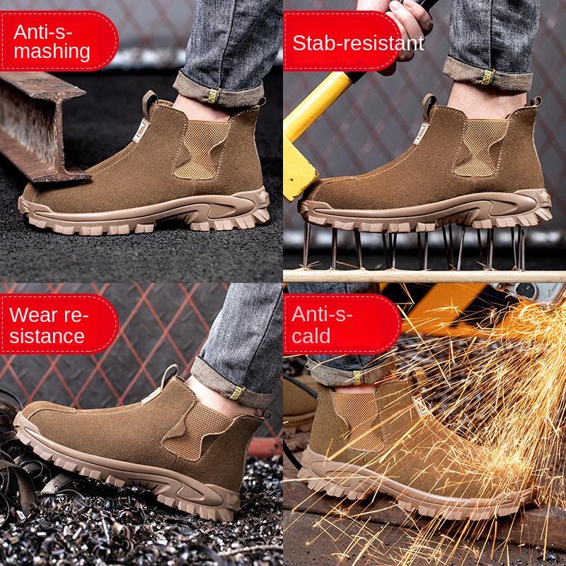 Buty robocze, Odporne na uderzenia i przekłucia, Buty robocze, Buty ochronne, Spawacz elektryczny, Buty robocze dla mężczyzn, Krótkie buty.