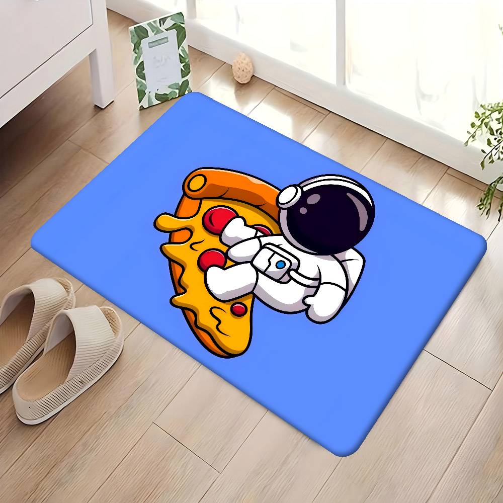 Cartoon Rocket Astronaut Bathroom Mat Anti-slip Absorb Water Long Strip Cushion Bedroon Mat Welcome Doormat