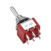 Heschen Mini Toggle Switch, MTS-223, (ON)-Off-(ON) Momentary Type, DPDT, 6 Pin, 2A 250V, 6A 125V, Pack of 5
