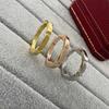 2025 Tricolor Diamond-Set Minimalist Panther Couple Unisex Ring