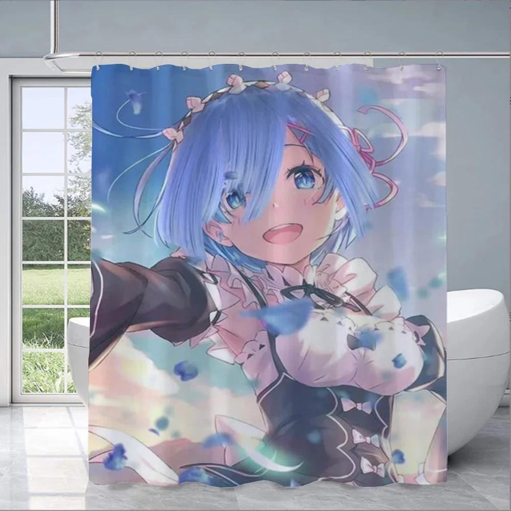 "Anime Character Shower Curtain, Waterproof & Mildew-Resistant Bath Curtain with Fantasy Design for Anime Fans' Bathroom Decor"