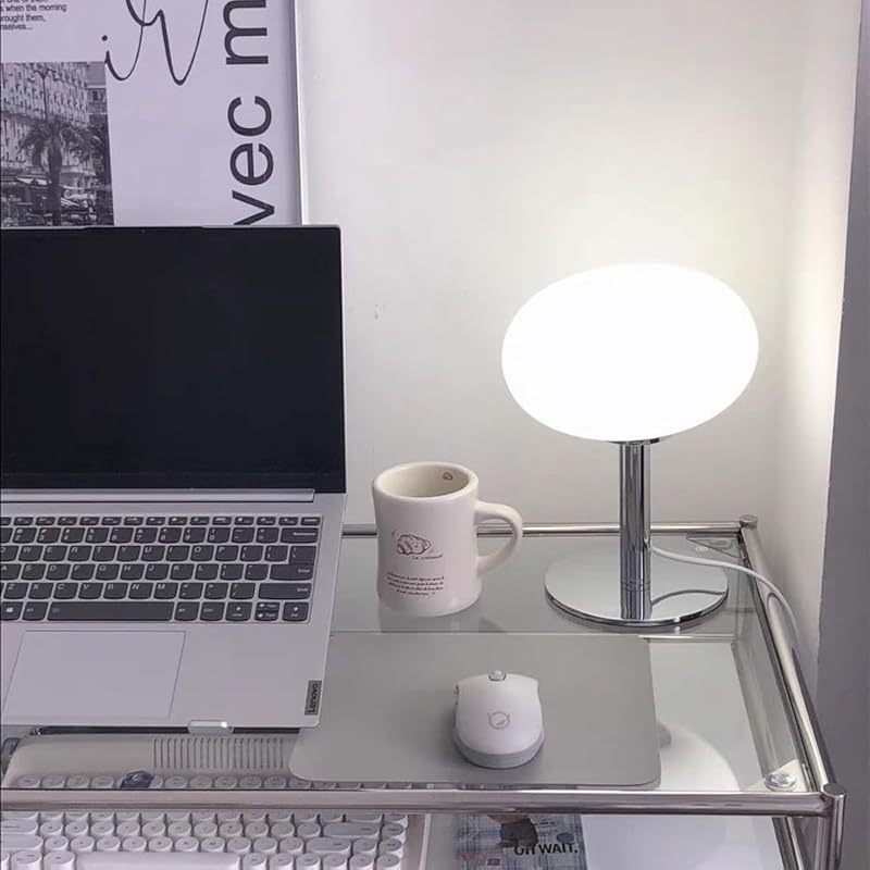 JHTPSLR Vanilla Girl Table Lamp Soft Girl Aesthetic Lollipop Bedside Lamp Bauhaus Post Modern Decorative Glass Lamp for Home Bedroom Room Dorm Desk белый