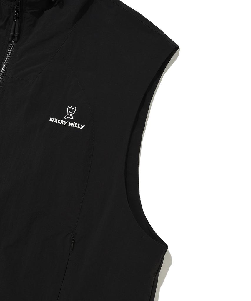 Wacky Willy Synthetic Fiber Hooded Vest Black