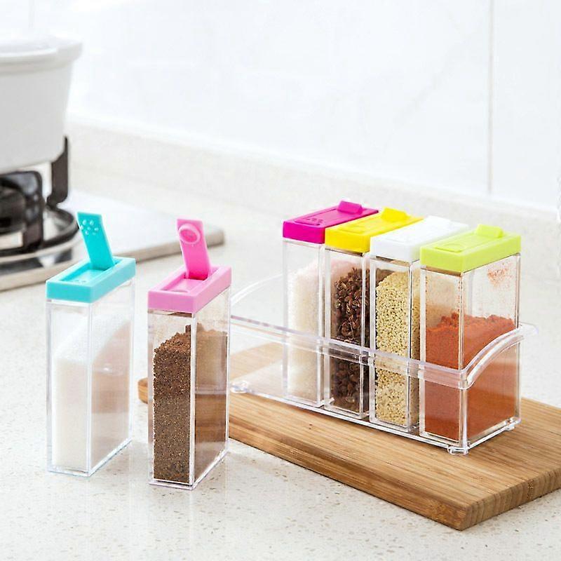 Spice Shaker Jars, Plastic Seasoning Shaker Box Condiment Set for Travel, Seasoning Storage Containers,Random Color