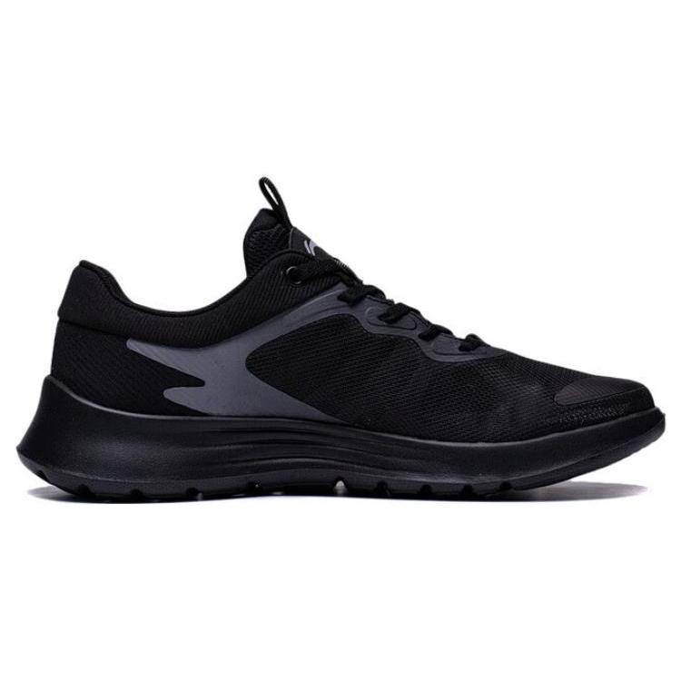 Li Ning Light Feather Cushioning Slip Resistant Abrasion Resistant Breathable Low top Sprint Running Shoes Men's Black ARST019-2