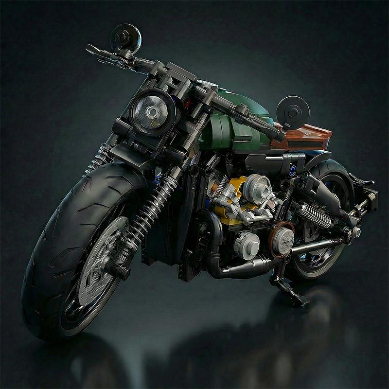 

1:8 Retro Cruiser Motorcycle MOC Building Blocks Set Classic Motorbike MOC Model Technical Vehicles Kit Collectible Gifts Adult