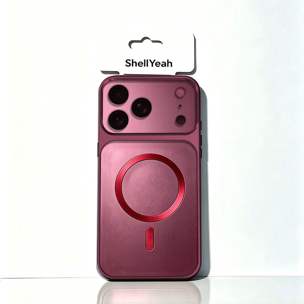 CD Texture Magnetic Ring Casing for iPhone 18ProMax 18Pro 17 ProMax Metallic Finish Shockproof Case Cover