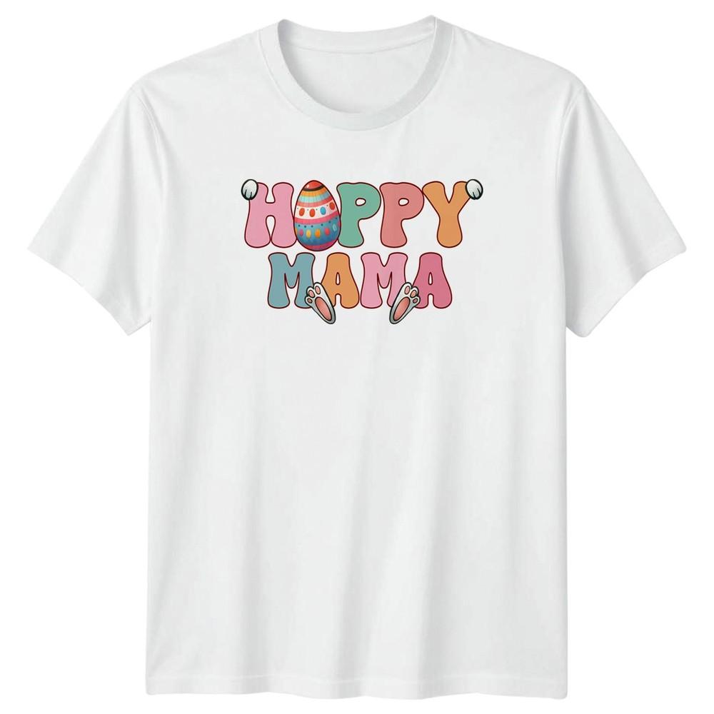 Hoppy Mama Unisexs TShirt Easter Groovy Holiday Family Easter Gift For Her S