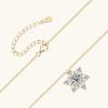 Silvere Glam The Charming New Ins Style In Silver And The Snowflake Moissanite Necklace S925 Sterling Silver Collarbone Chain