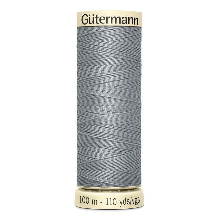 Set of 5 Spools 100m 100% Polyester Thread Gutermann Ref 788988 - Att 40 - Silver Grey