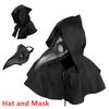 Masque de Médecin de la Peste Cape Déguisement Costume Halloween Tendance Effrayant Jeu Cuir Bec d'Oiseau Masque Cosplay Steampunk Accessoire Photographie