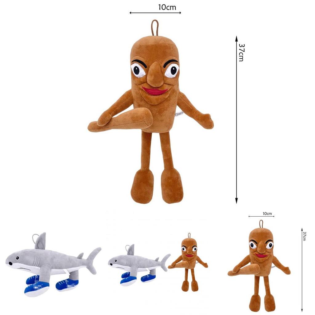 Shark Plush Toy With Pp Cotton Filling Short Plush Animal Stuffed Doll For Kids