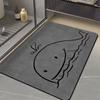 Diatom Mud Bathroom Mat Line Art Cartoon Animal Pattern Quick Dry Absorbent Rug Non Slip Toilet Door Mat Hippo Giraffe Crocodile