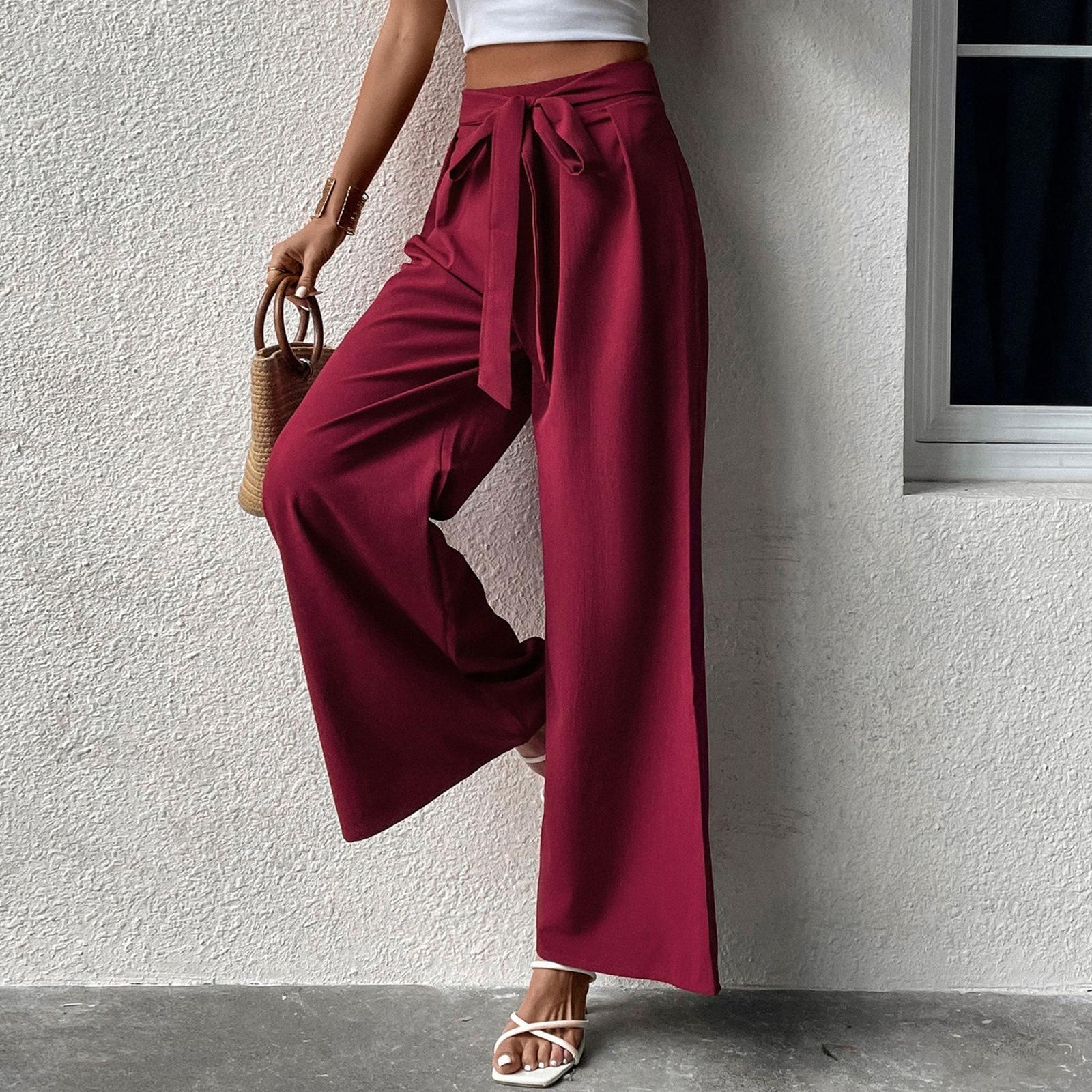 

Women s Fashionable High-waisted Work Pants With Multiple Pockets, Suitable For Sports And Leisure S