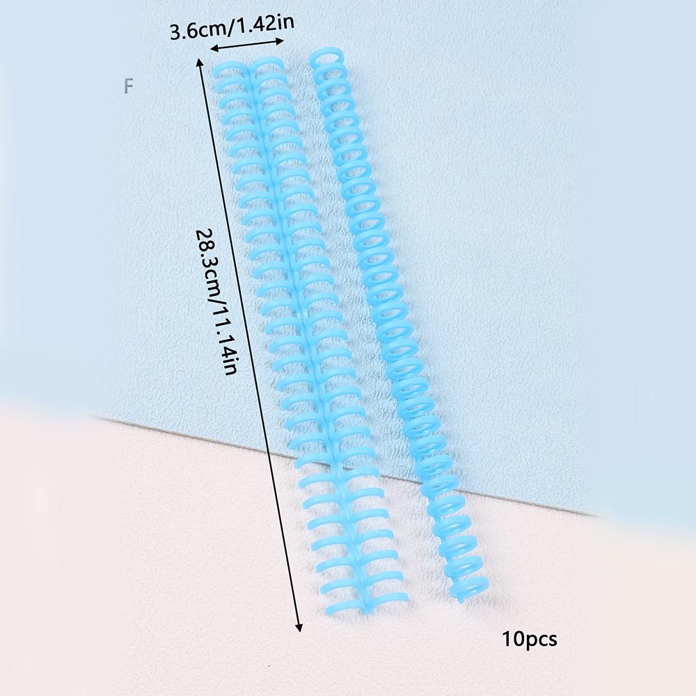 5/10Pcs Loose Leaf Binder Rings Binding Spines 30-Hole Plastic Comb Binding Spines for Teacher Student Business Notebook File