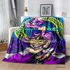 Anime Yu Gi Oh Card Yugioh Throw Blanket Blue Eyes White Dragon Anime Cartoon Soft Plush Blanket Bedroom Bedspread Home Decor