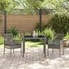 Garden Dining Set 3 pcs Gray Poly Rattan