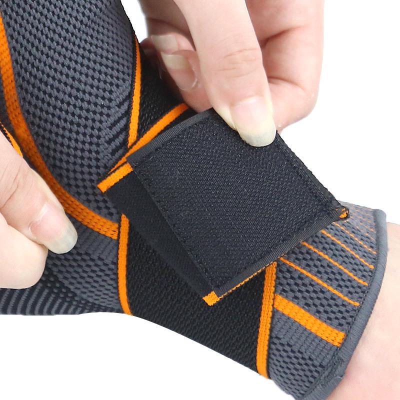 Running Basketball Sports Strap Wrapped Ankle Protector Velcro Pressurized Nylon Knitted Elastic Foot Protector
