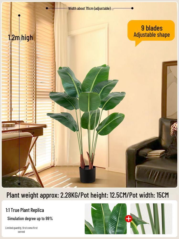 Künstlicher Paradiesvogelbaum - Üppiges Grün für Wohnzimmerdeko