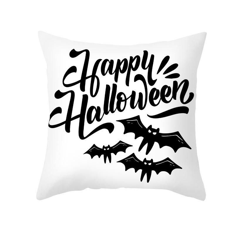 Halloween Pillow Cover Cartoon Pumpkin Head New Peach Skin Cushion Cover Sofa Cushion