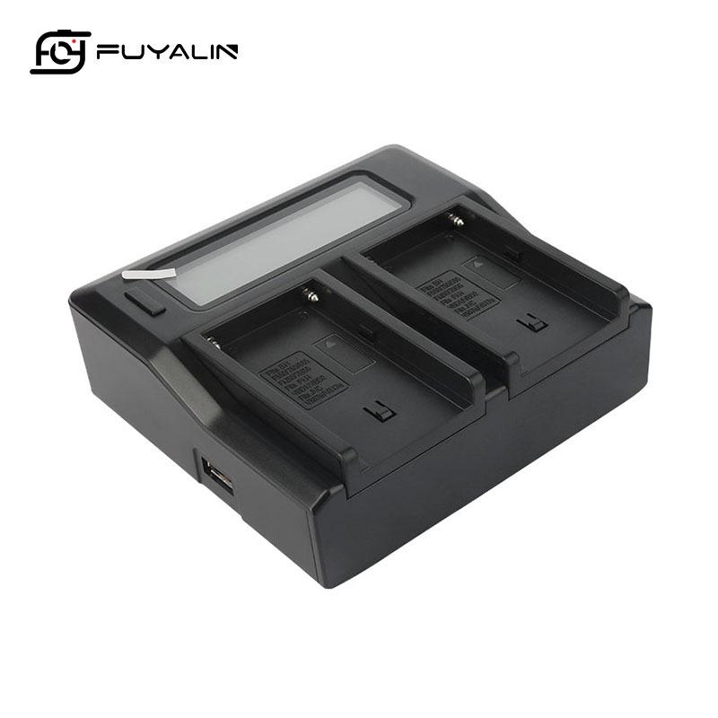FUYALIN Dual Camera Charger for NP-F770 F750 F550 F960 Batteries