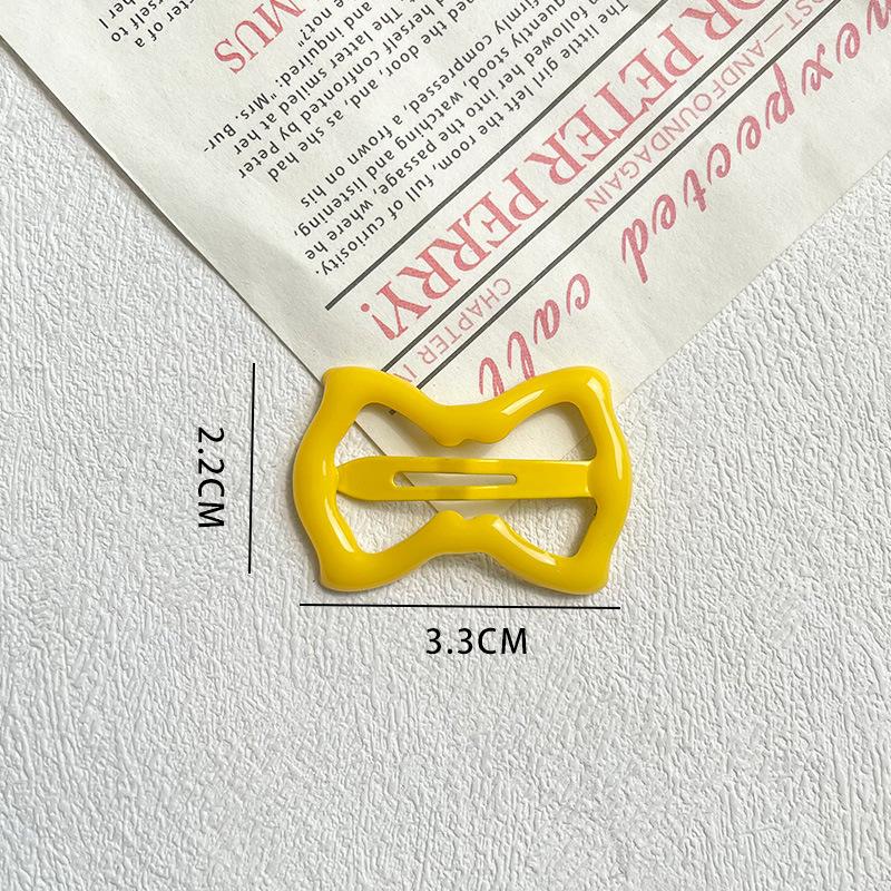 Little Girl Dopamine Bow Hair Clip Children's Cute BB Clip Baby Side Clip Girl Back of Head Broken Hair Hairpin
