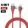 5-in-1 USB-C Ladekabel Typ-C Laderkabel 4 in 1 USB Typ-C Kabel PD 65W 27W Schnellladung für iPhone Samsung Xiaomi
