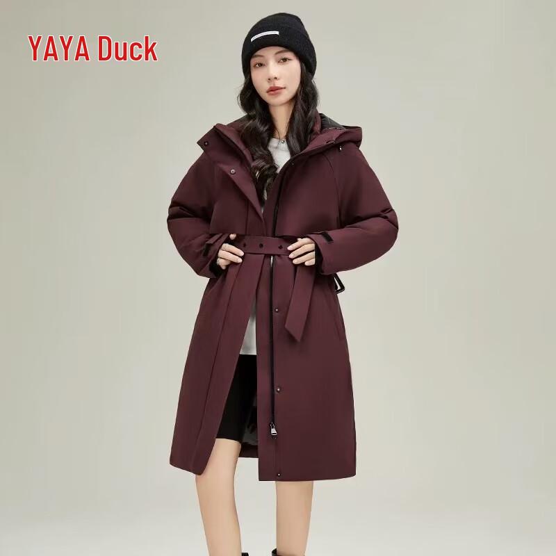 Yaya Women's Mid-Length Hooded Winter Down Jacket