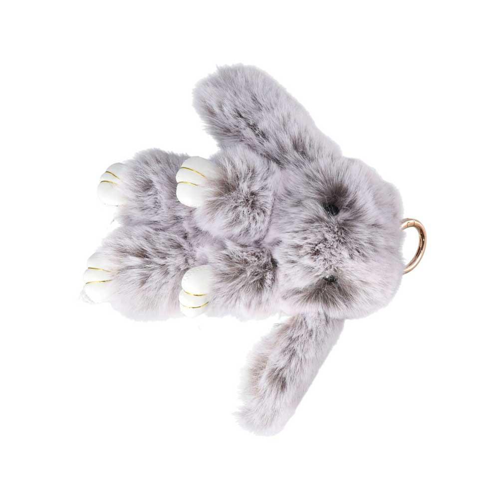 Ornament Key Ring Fluffy Toy Doll Plush Bunny Keyring Rabbit Fur Keychain Plush Bunny Keychain