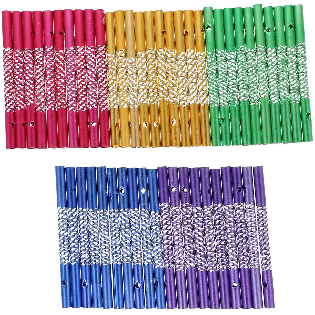 

100 шт. Материал для DIY колокольчика ветра Прочная трубка для расходных материалов Запасные аксессуары Подвеска для подвешивания Металл Полый Алюминий 0.5X0.5X8CM