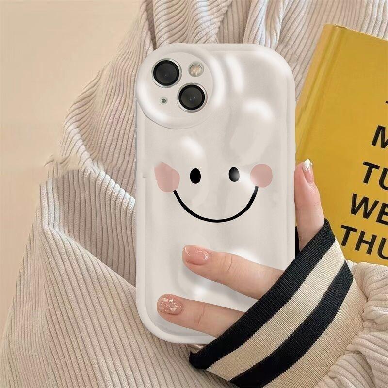 Smiley Phone Case For Iphone 11 14 Pro Max 12 13 Camera Protection Shockproof Bumper Silicone Cover For Iphone Xr Xs X 7 8 Plus