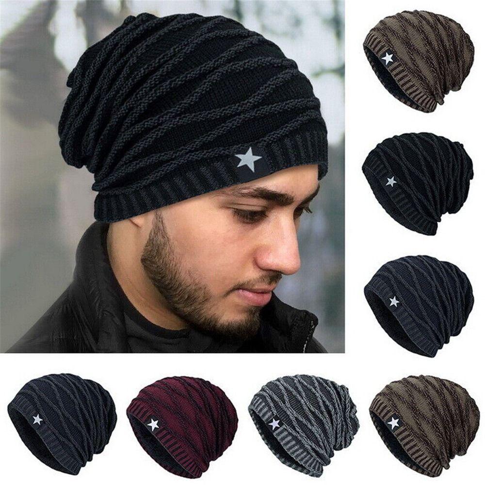 

Winter Fleece Lined Soft Warm Ski Cap Knitted Cap Skullies Hat Beanie Hat