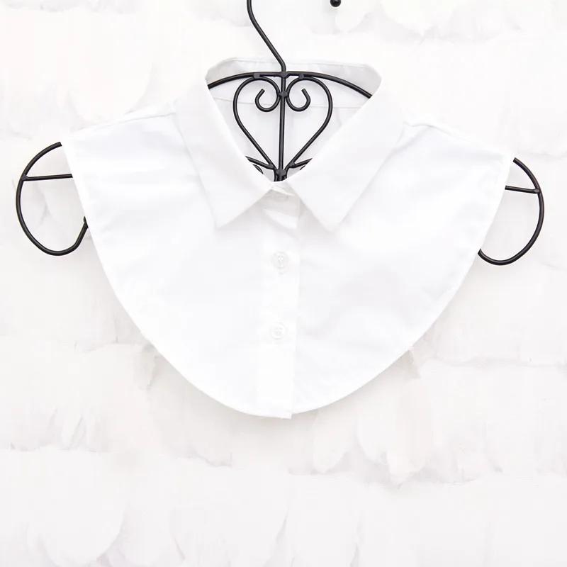 Fake Collar For Shirt Detachable Collars Solid Shirt Lapel Blouse Top Men Women Black White Girls Top Clothes QH132