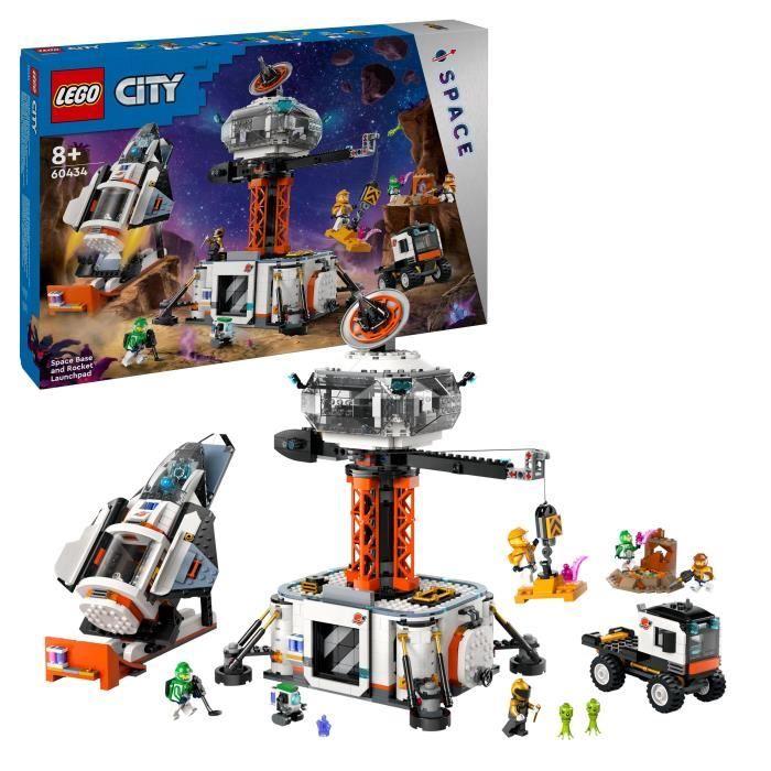 LEGO® 60434 City The Space Station and Rocket Launch Site, Space Toy, with Robot and 6 Minifigures