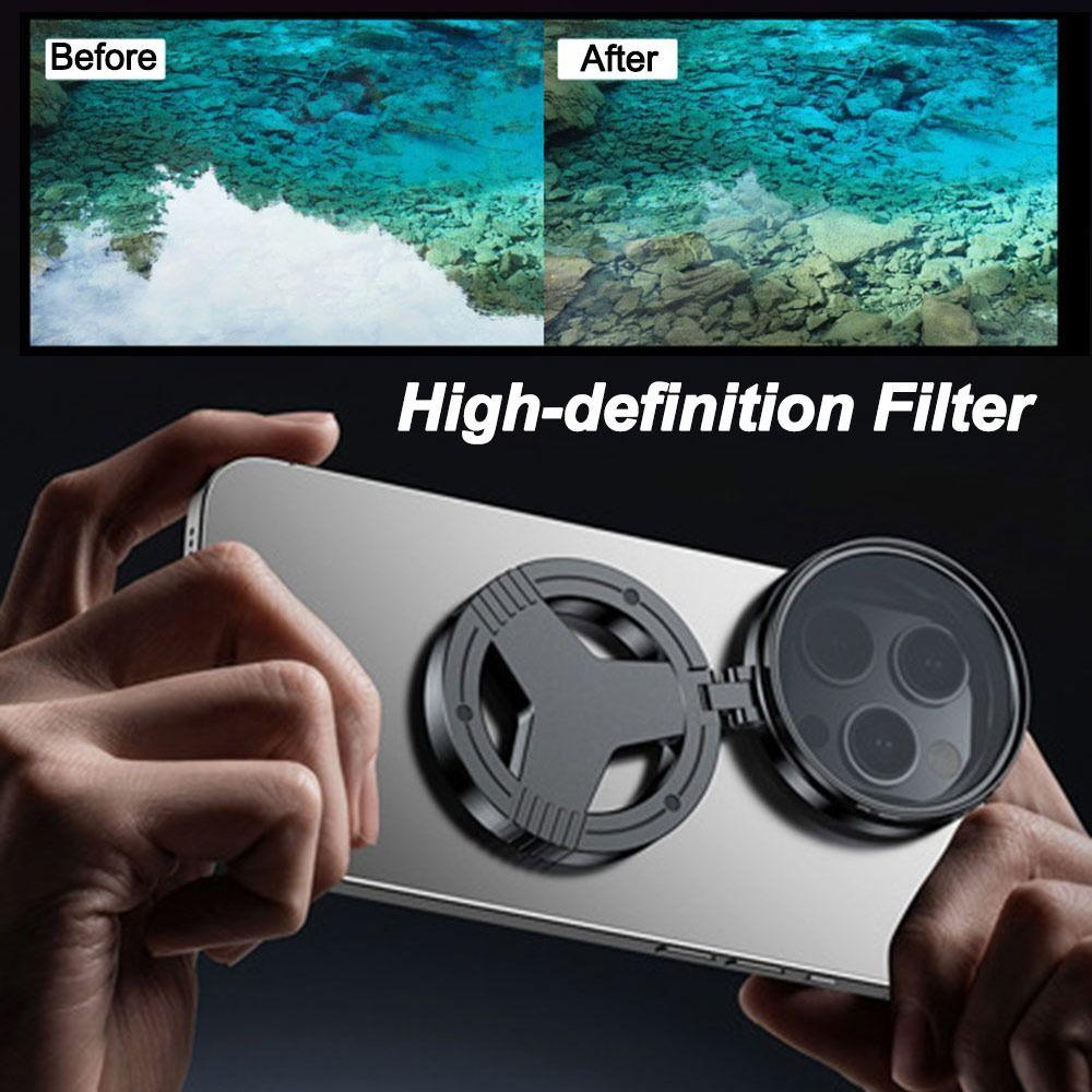 Portable Magnetic Circular Polarizer Camera 52MM Lens Clip New High-definition Filter